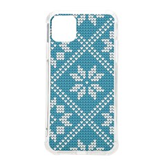 Blue Winter Knitted Texture, Blue Winter Background, Knitted Texture Iphone 11 Pro Max 6 5 Inch Tpu Uv Print Case by kyorashop23