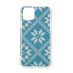 Blue Winter Knitted Texture, Blue Winter Background, Knitted Texture Iphone 11 Pro 5 8 Inch Tpu Uv Print Case by kyorashop23