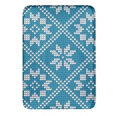 Blue Winter Knitted Texture, Blue Winter Background, Knitted Texture Rectangular Glass Fridge Magnet (4 Pack) by kyorashop23