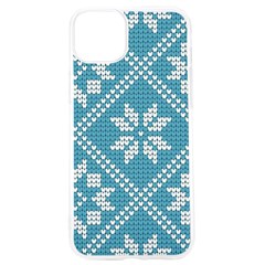 Blue Winter Knitted Texture, Blue Winter Background, Knitted Texture Iphone 15 Pro Tpu Uv Print Case by kyorashop23