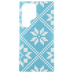 Blue Winter Knitted Texture, Blue Winter Background, Knitted Texture Samsung Galaxy S24 Ultra 6 9 Inch Black Tpu Uv Case by kyorashop23