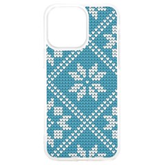 Blue Winter Knitted Texture, Blue Winter Background, Knitted Texture Iphone 15 Pro Max Tpu Uv Print Case