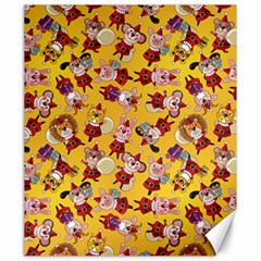 Cartoon Xmas Characters Pattern Canvas 20  X 24  by kyorashop23