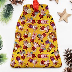 Cartoon Xmas Characters Pattern Ornament (bell)