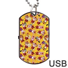 Cartoon Xmas Characters Pattern Dog Tag Usb Flash (one Side) by kyorashop23