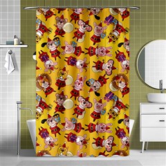 Cartoon Xmas Characters Pattern Shower Curtain 48  X 72  (small)  by kyorashop23