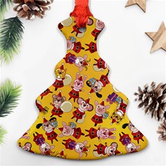 Cartoon Xmas Characters Pattern Ornament (christmas Tree) 