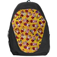 Cartoon Xmas Characters Pattern Backpack Bag by kyorashop23