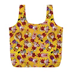 Cartoon Xmas Characters Pattern Full Print Recycle Bag (l) by kyorashop23