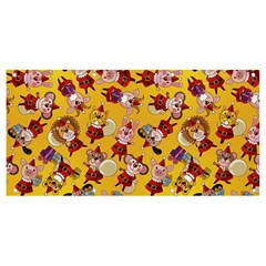 Cartoon Xmas Characters Pattern Banner And Sign 8  X 4  by kyorashop23