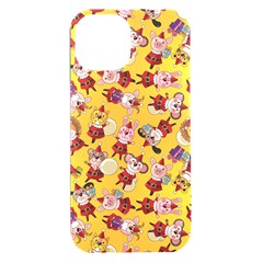 Cartoon Xmas Characters Pattern Iphone 15 Plus Black Uv Print Pc Hardshell Case by kyorashop23