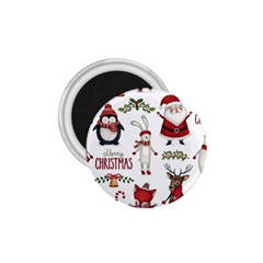 Christmas Characters Pattern, Xmas Backgrounds 1.75  Magnets