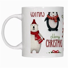 Christmas Characters Pattern, Xmas Backgrounds White Mug