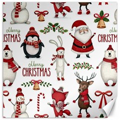 Christmas Characters Pattern, Xmas Backgrounds Canvas 20  x 20 