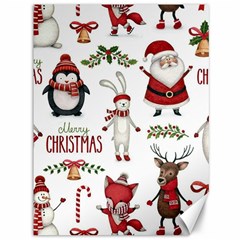 Christmas Characters Pattern, Xmas Backgrounds Canvas 36  x 48 