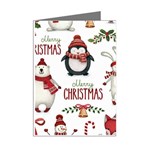 Christmas Characters Pattern, Xmas Backgrounds Mini Greeting Cards (Pkg of 8) Right