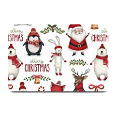 Christmas Characters Pattern, Xmas Backgrounds Plate Mats