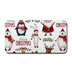 Christmas Characters Pattern, Xmas Backgrounds Medium Bar Mat