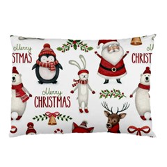 Christmas Characters Pattern, Xmas Backgrounds Pillow Case