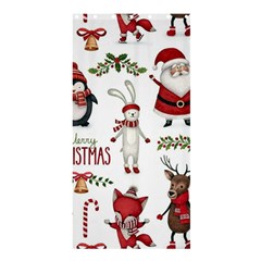 Christmas Characters Pattern, Xmas Backgrounds Shower Curtain 36  x 72  (Stall) 