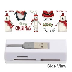 Christmas Characters Pattern, Xmas Backgrounds Memory Card Reader (Stick)