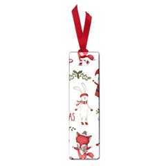 Christmas Characters Pattern, Xmas Backgrounds Small Book Marks by kyorashop23