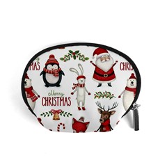 Christmas Characters Pattern, Xmas Backgrounds Accessory Pouch (Small)