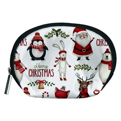 Christmas Characters Pattern, Xmas Backgrounds Accessory Pouch (medium) by kyorashop23