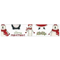 Christmas Characters Pattern, Xmas Backgrounds Small Premium Plush Fleece Scarf