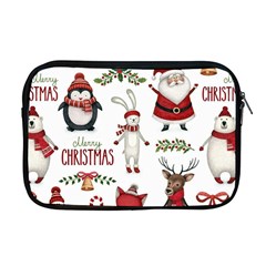 Christmas Characters Pattern, Xmas Backgrounds Apple MacBook Pro 17  Zipper Case