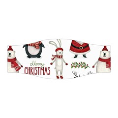 Christmas Characters Pattern, Xmas Backgrounds Stretchable Headband