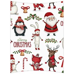 Christmas Characters Pattern, Xmas Backgrounds Back Support Cushion