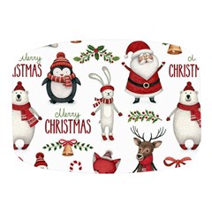 Christmas Characters Pattern, Xmas Backgrounds Mini Square Pill Box by kyorashop23