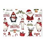 Christmas Characters Pattern, Xmas Backgrounds Crystal Sticker (A4) Front