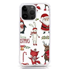 Christmas Characters Pattern, Xmas Backgrounds iPhone 14 Pro Max TPU UV Print Case