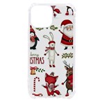 Christmas Characters Pattern, Xmas Backgrounds iPhone 13 mini TPU UV Print Case Front