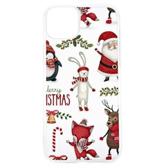 Christmas Characters Pattern, Xmas Backgrounds Iphone 15 Pro Tpu Uv Print Case by kyorashop23