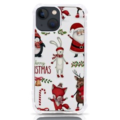 Christmas Characters Pattern, Xmas Backgrounds Iphone 13 Mini Tpu Uv Print Case by kyorashop23