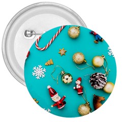 Christmas Decorations Blue Xmas Background 3  Buttons by kyorashop23