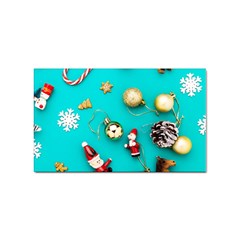 Christmas Decorations Blue Xmas Background Sticker (rectangular) by kyorashop23