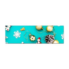 Christmas Decorations Blue Xmas Background Sticker Bumper (10 Pack) by kyorashop23