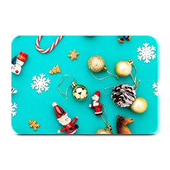 Christmas Decorations Blue Xmas Background Plate Mats by kyorashop23