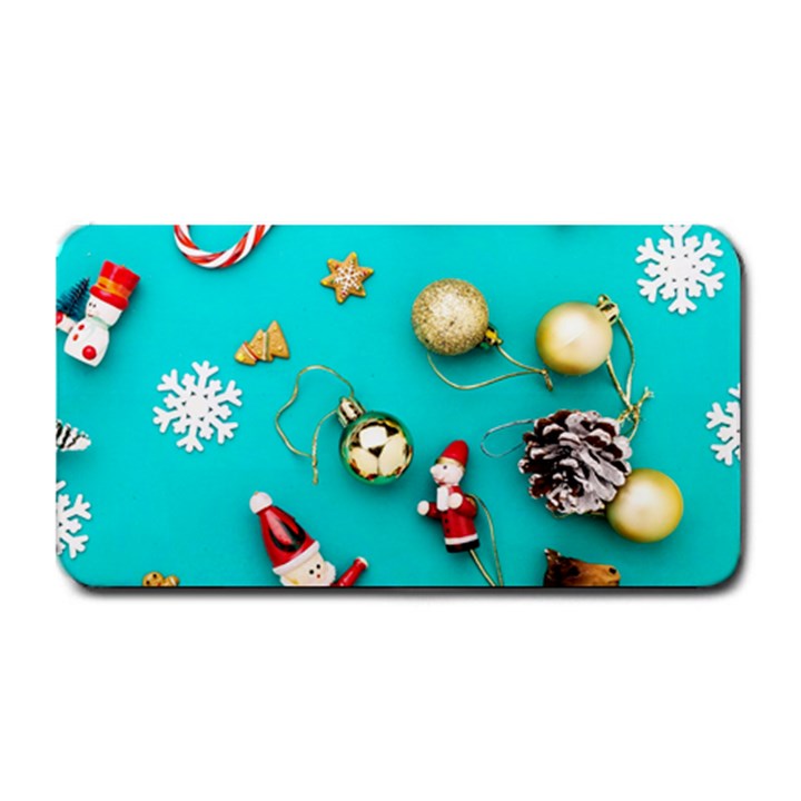 Christmas Decorations Blue Xmas Background Medium Bar Mat