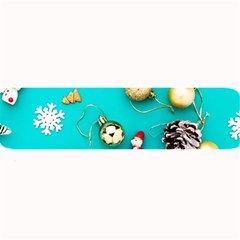 Christmas Decorations Blue Xmas Background Large Bar Mat by kyorashop23