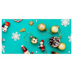 Christmas Decorations Blue Xmas Background Banner And Sign 4  X 2  by kyorashop23