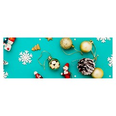 Christmas Decorations Blue Xmas Background Banner And Sign 8  X 3  by kyorashop23