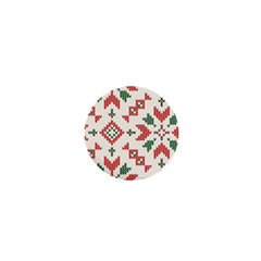 Christmas Texture, New Year, Red-green Christmas Ornament Texture 1  Mini Magnets by kyorashop23