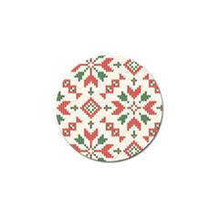 Christmas Texture, New Year, Red-green Christmas Ornament Texture Golf Ball Marker (10 Pack) by kyorashop23