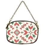 Christmas Texture, New Year, Red-green Christmas Ornament Texture Chain Purse (One Side) Front