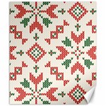 Christmas Texture, New Year, Red-green Christmas Ornament Texture Canvas 20  x 24  19.57 x23.15  Canvas - 1